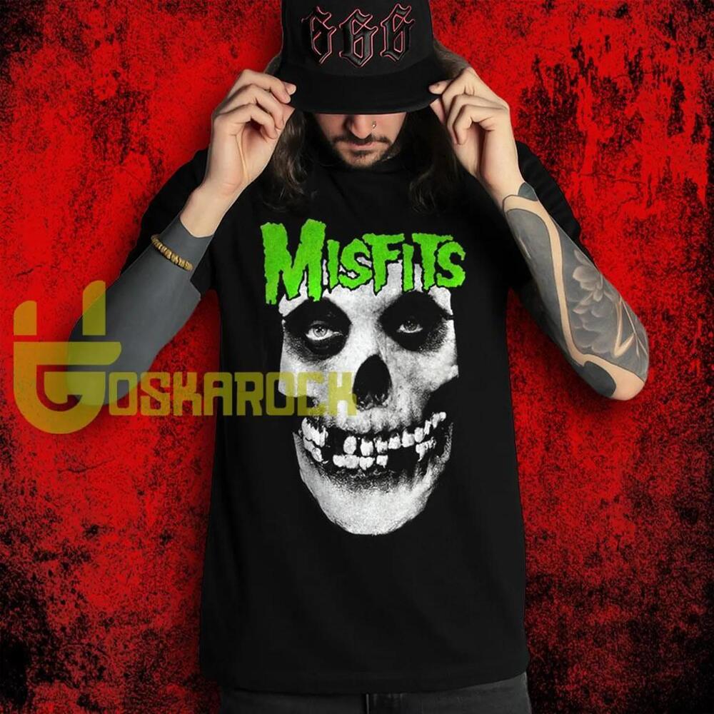 Misfits Skull T-Shirt Jurek Inspired Punk Rock Band Tee